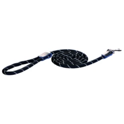 Rogz Rope Line Fixed Lead - Zwart - 180 Cm / 9 Mm
