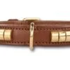 Hondenhalsband Gold Row Brown