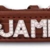 Hondenhalsband Met Naam Medium Brown
